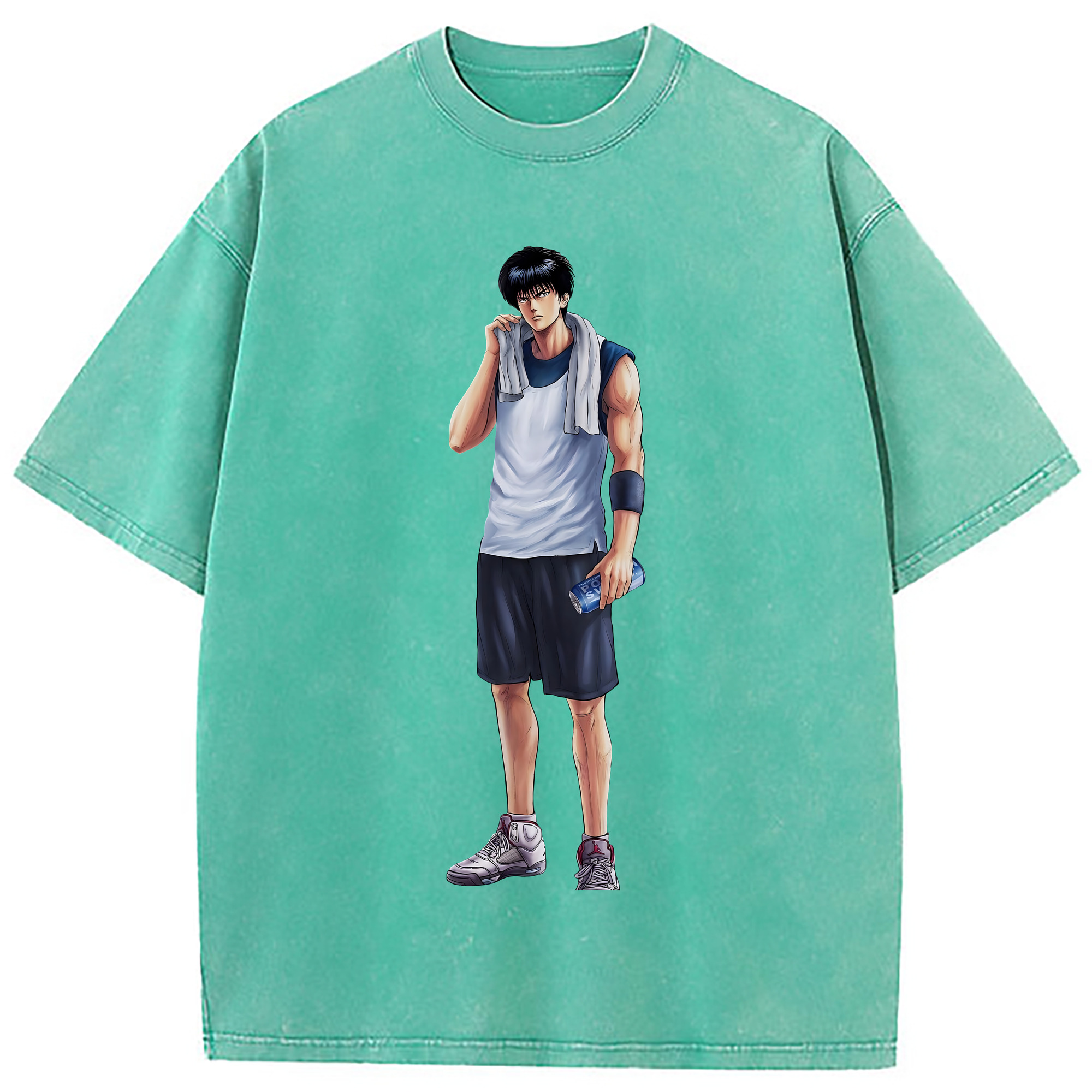 （画像用） SLAM DUNK／スラムダンク 綿100% ヴィンテージ風 半袖Tシャツ（フロントプリント）
